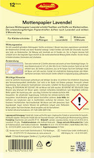 Mottenpapier Lavendel  Aeroxon