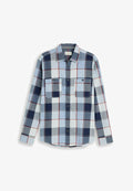 TOM TAILOR REGULAR FIT HEMD IM WASHED-LOOK - Shirt - blue big check