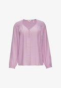 s.Oliver MET GESMOKTE DETAILS - Blouse - lavendel