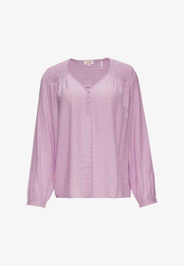 s.Oliver MET GESMOKTE DETAILS - Blouse - lavendel