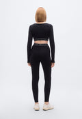 Tommy Jeans LONG SLEEVE SLIM CROP TOP