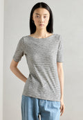 Marc O'Polo SHORT SLEEVE BOAT NECK STRIPED