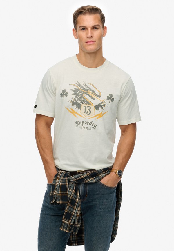 Superdry & Co CAMPAIGN SOUVENIR  - Print T-shirt - cream