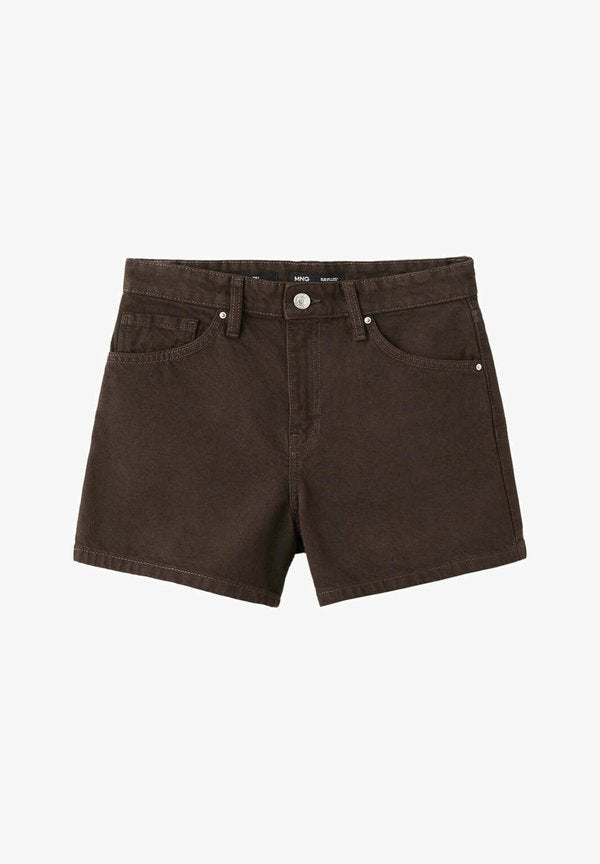 Mango ADULT - Denim shorts - dark brown