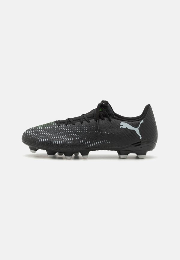 Puma FUTURE 8 PLAY - Firm-ground football boots - black/silver/fluo green