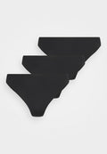 ONLY ONLTRACY BONDED 3-PACK NOOS - Thong - black