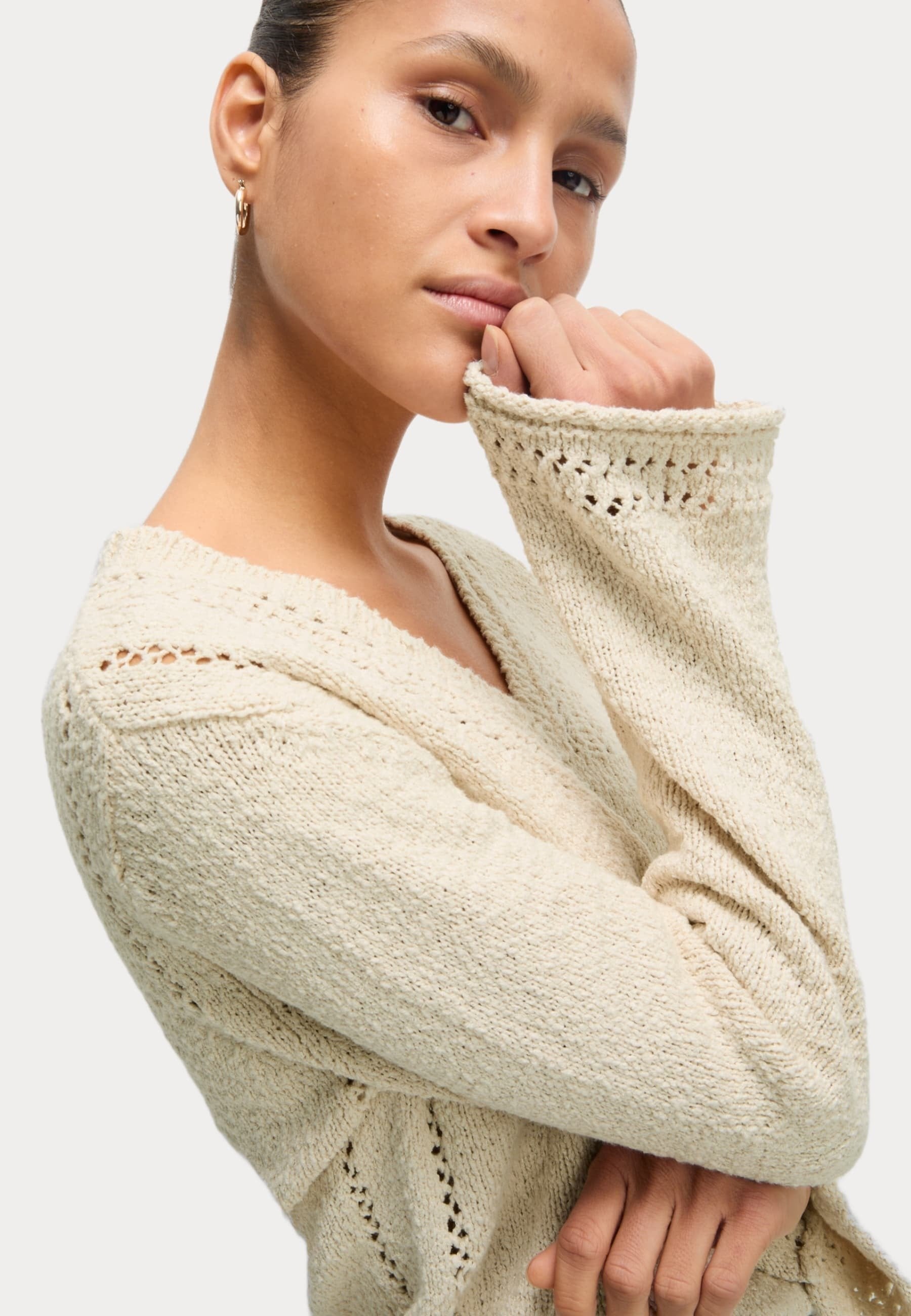 Marks & Spencer COTTON RICH TEXTURED V-NECK