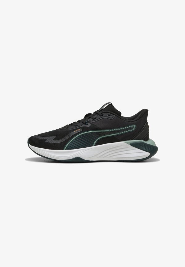 Puma HYBRID - Training shoe - black-green terrain-light moss