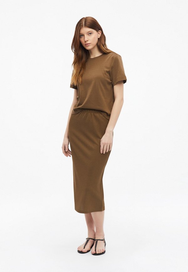 s.Oliver ROCK - Pencil skirt - braun
