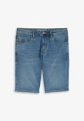 TOM TAILOR REGULAR MIT SUPERSTRETCH - Denim shorts - used light stone blue denim