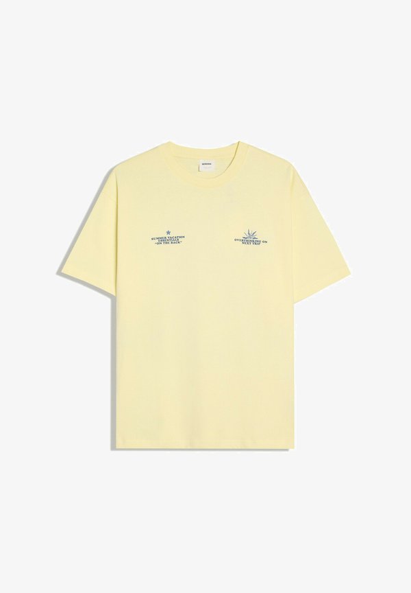 Bershka SHORT SLEEVE PRINT T-SHIRT - Print T-shirt - yellow