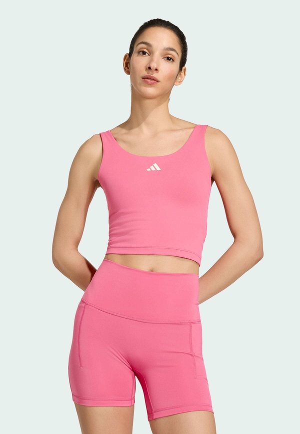 adidas Performance 3 STRIPES STUDIO  ALL ME LIGHT SUPPORT TANK - Top - pink fusion