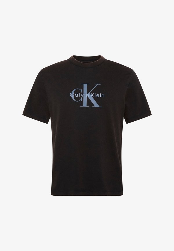 Calvin Klein Jeans SS 20S ACID WASH MONOLOGO GRAPHI - Print T-shirt - black