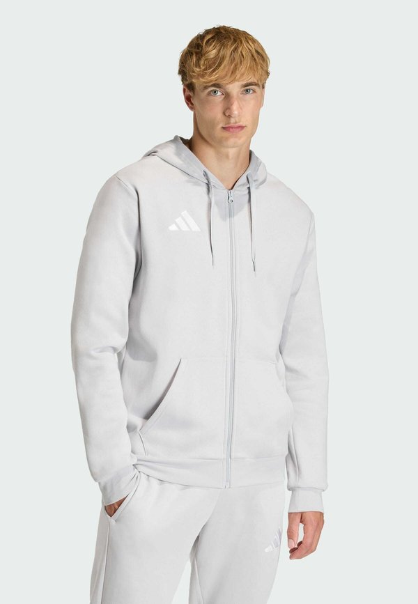 adidas Performance ADIDAS PERFORMANCE ENTRADA26 FULL ZIP HOODIE - Zip-up sweatshirt - team light grey/white