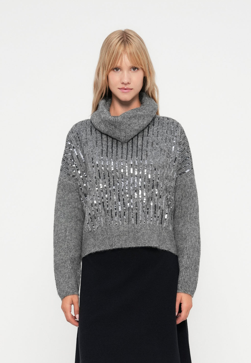 ONLY ONLMIU COWL NECK SEQUIN