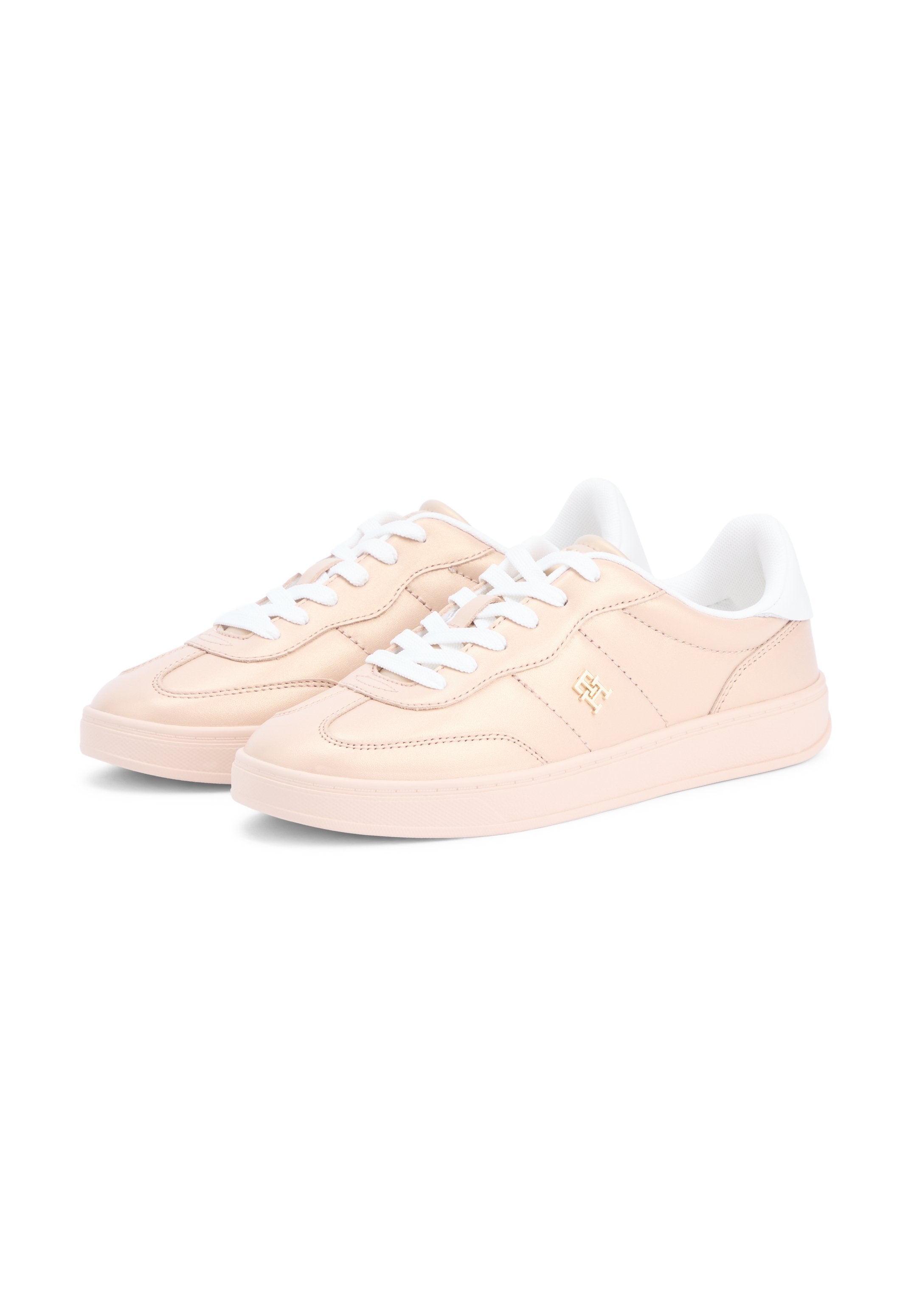 TH MONOGRAM METALLIC TRAINERS WITH LEATHER Media 2
