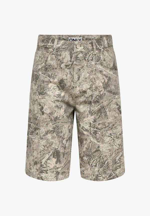 ONLY BERMUDA SHORTS ONLBANU HIGH WAIST REGULAR FIT 5-POCKET SHORTS - Shorts - smokey olive
