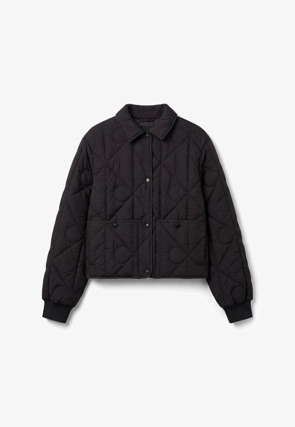 Calvin Klein Jeans SHORT QUILTED LINER - Light jacket - black