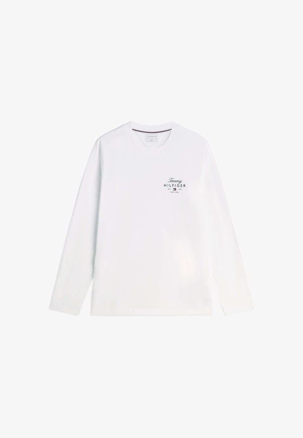 Tommy Hilfiger SCRIPT STACK LS REGU - Long sleeved top - white