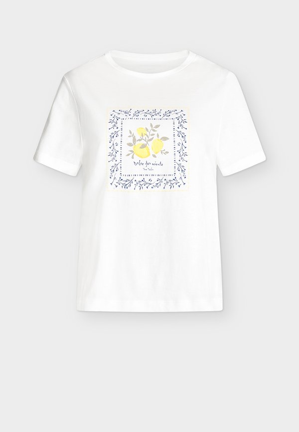 TOM TAILOR T-SHIRT BASIC CREW NECK PRINT - Print T-shirt - off white