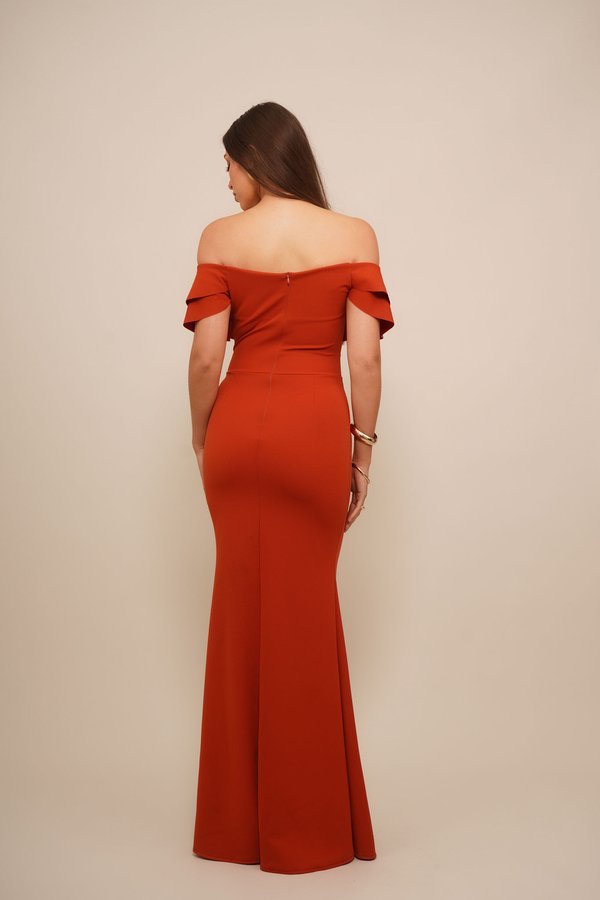 WAL G. ELGIN FRILL NECK DRESS