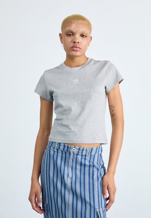 adidas Originals ESS SLIM TEE - Basic T-shirt - medium grey heather