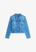 Tommy Hilfiger FLAG EMBROIDERY SLIM DENIM JACKET - Denim jacket - finn
