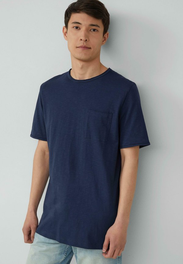 s.Oliver FLAMM UND OFFENEN KANTEN - Basic T-shirt - tiefblau