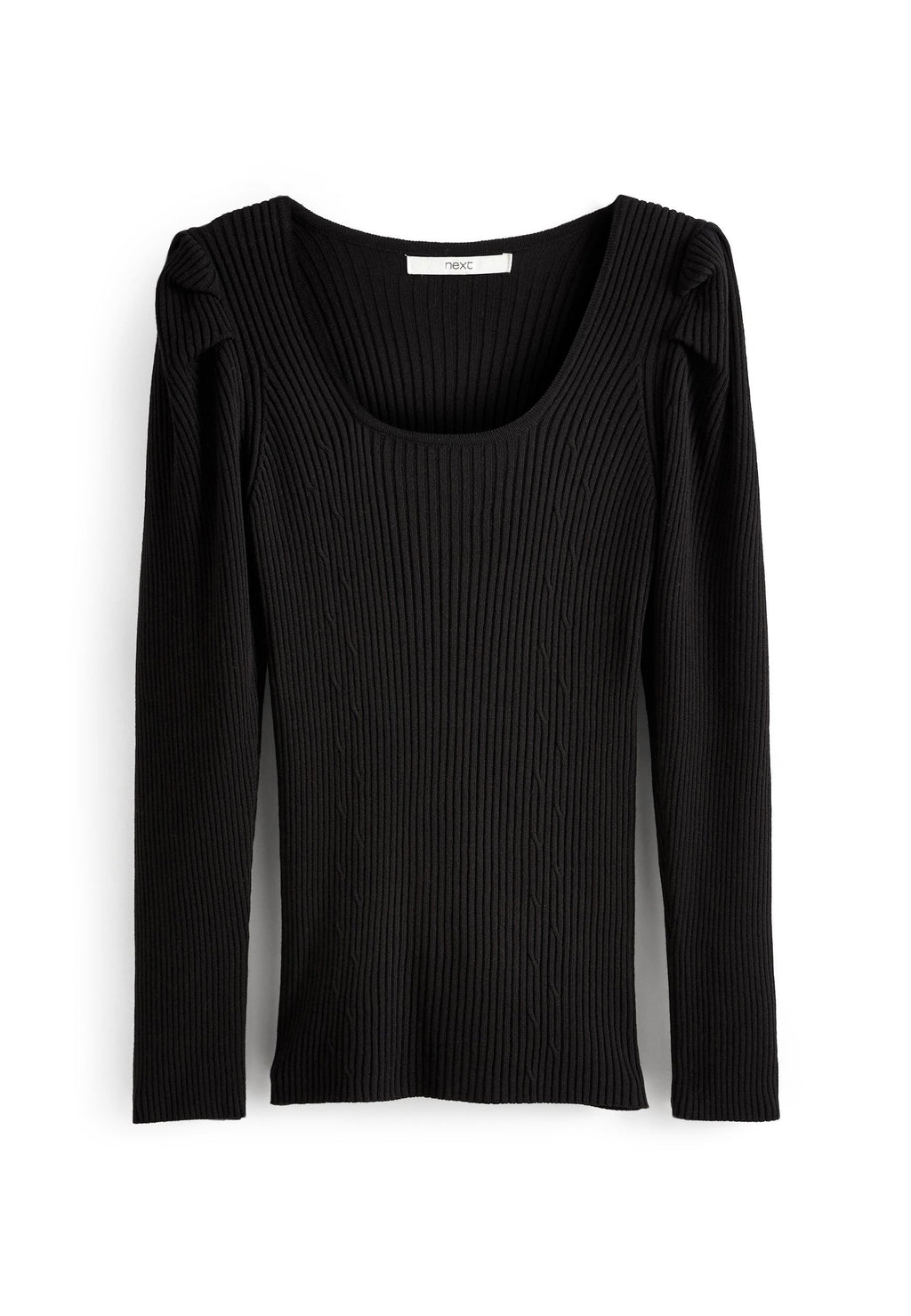 Next RIBBED KNIT SQUARE NECK TOP