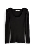RIBBED KNIT SQUARE NECK TOP - Next - View 1