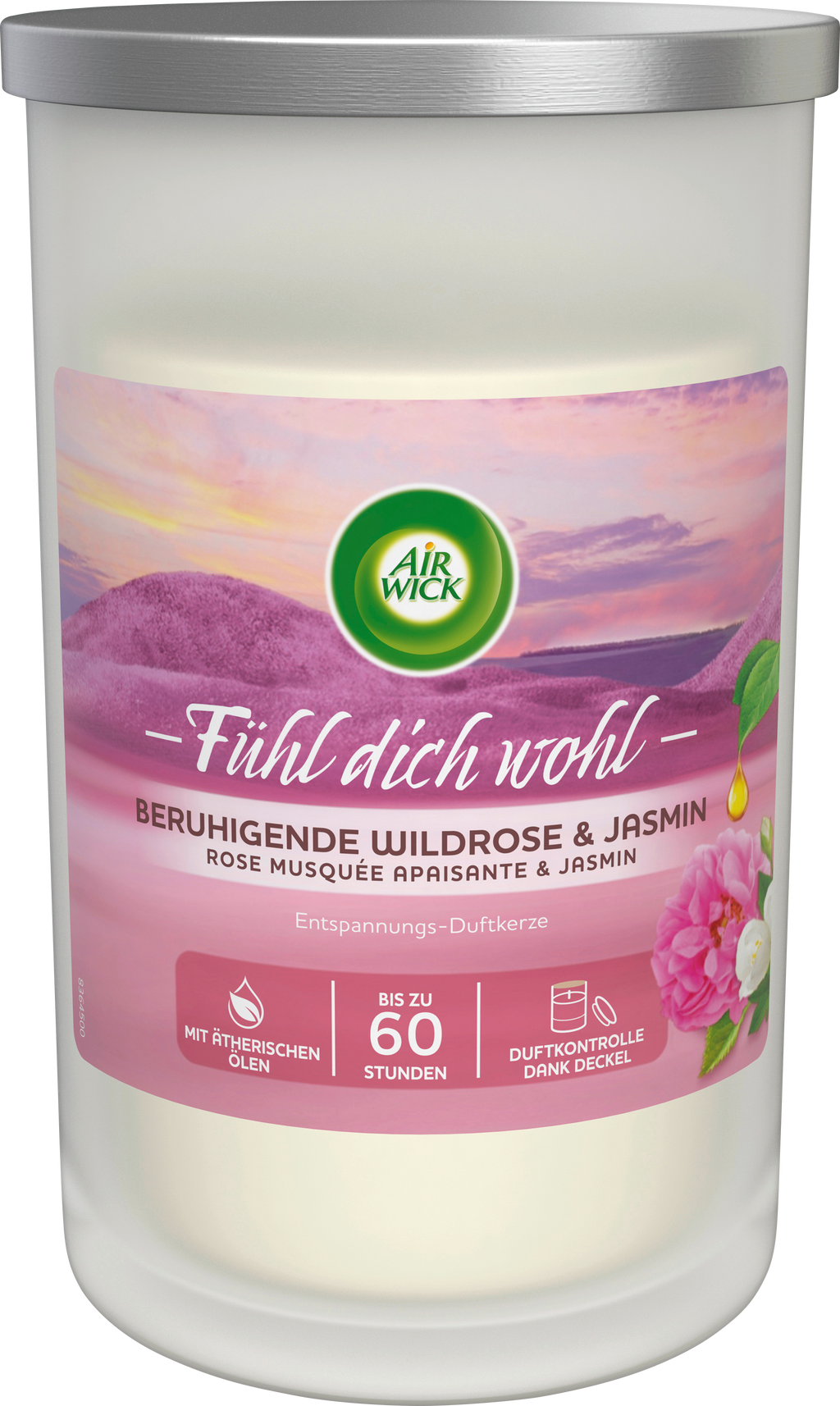 Duftkerze im Glas Beruhigende Wildrose & Jasmin 310 g AIR WICK