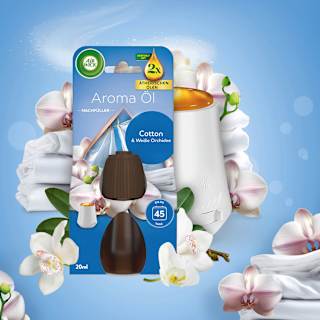 Lufterfrischer Aroma-Öl Cotton & weiße Orchidee Starterset AIR WICK