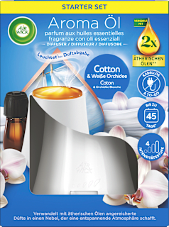 Lufterfrischer Aroma-Öl Cotton & weiße Orchidee Starterset AIR WICK
