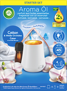 Lufterfrischer Aroma-Öl Cotton & weiße Orchidee Starterset AIR WICK