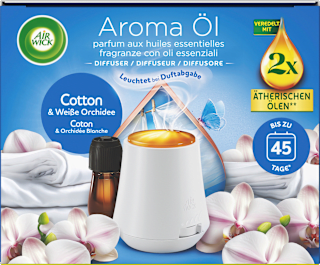 Lufterfrischer Aroma-Öl Cotton & weiße Orchidee Starterset AIR WICK