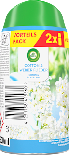 Lufterfrischer Freshmatic Duo Cotton & weißer Flieder Nachfüllpack (2x250 ml)  AIR WICK