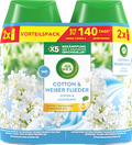 Lufterfrischer Freshmatic Duo Cotton & weißer Flieder Nachfüllpack (2x250 ml)  AIR WICK