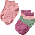 ABS Sneaker Socken mit Punkte-Muster, rosa & grün, Gr. 23/26 ALANA
