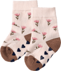 ABS Socken mit Blumen-Muster, beige, Gr. 19/22 ALANA