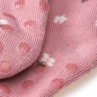 ABS Socken mit Blumen-Muster, rosa, Gr. 19/22 ALANA