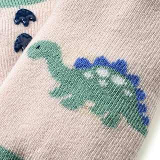 ABS Socken mit Dino-Motiv, beige & grün, Gr. 23/26 ALANA