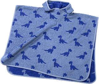 Badeponcho mit Dino-Muster, blau, Gr. 0, ca. 1-4 Jahre ALANA