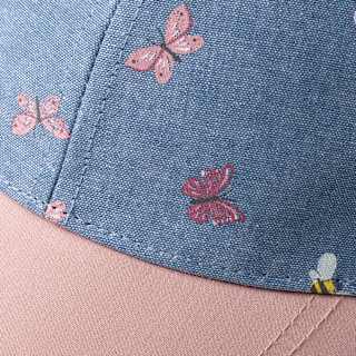 Basecap mit Schmetterlings-Muster, blau + rosa, Gr. 52/53 ALANA