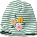 Beanie mit Blumen-Applikation, grün, Gr. 50/51 ALANA