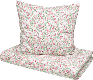 Bettwäsche mit Blumen-Muster, beige & rosa, 140x200 + 80x80 cm ALANA