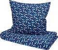 Bettwäsche mit Wal-Muster, blau, 140x200 + 80x80 cm ALANA