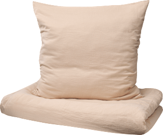 Bettwäsche-Set aus Musselin, beige, 135 x 200 + 80 x 80 cm ALANA