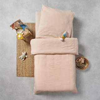 Bettwäsche-Set aus Musselin, beige, 135 x 200 + 80 x 80 cm ALANA