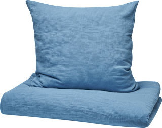 Bettwäsche-Set aus Musselin, blau, 100 x 135 + 80 x 80 cm ALANA