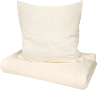 Bettwäsche-Set aus Musselin, ecru, 155 x 220 + 80 x 80 cm ALANA